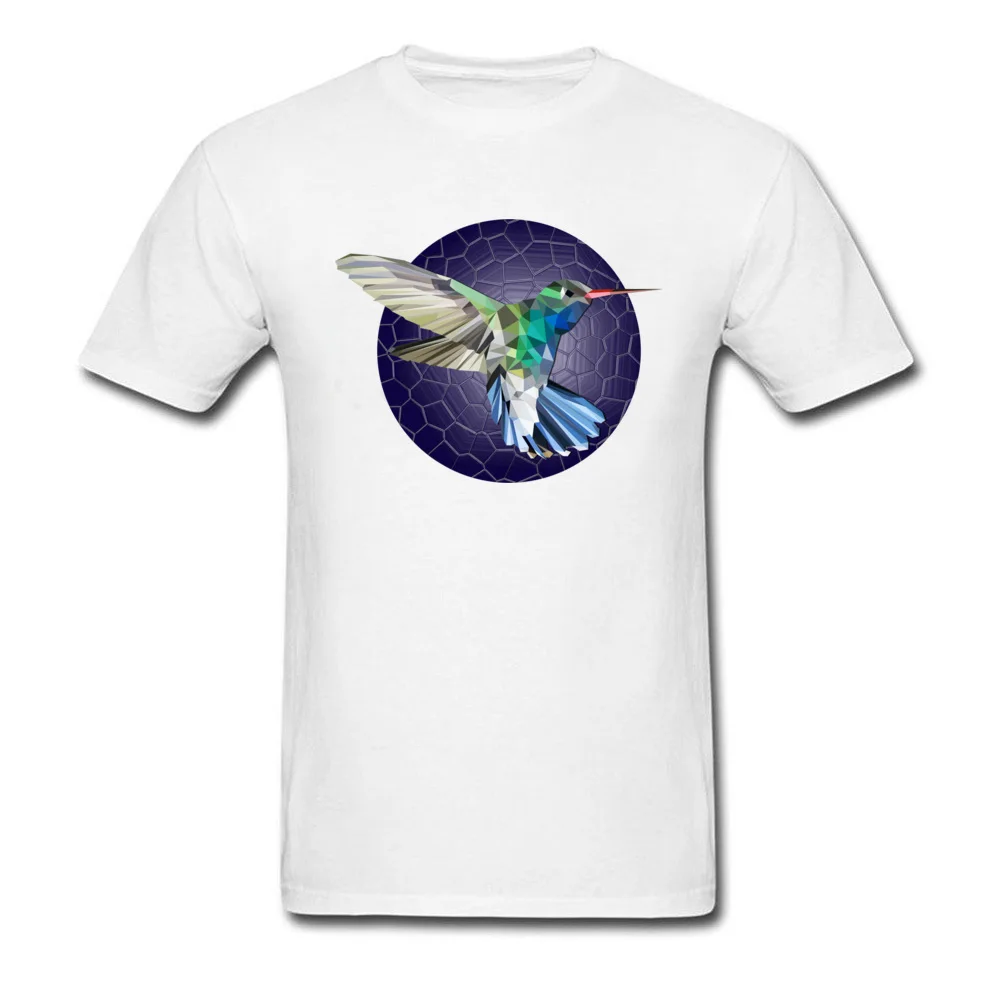 Hummingbirds night T-shirts Short Sleeve Design Funny Men Summer Tops & Tees Design Tops Shirt Round Collar Pure Cotton Hummingbirds night white