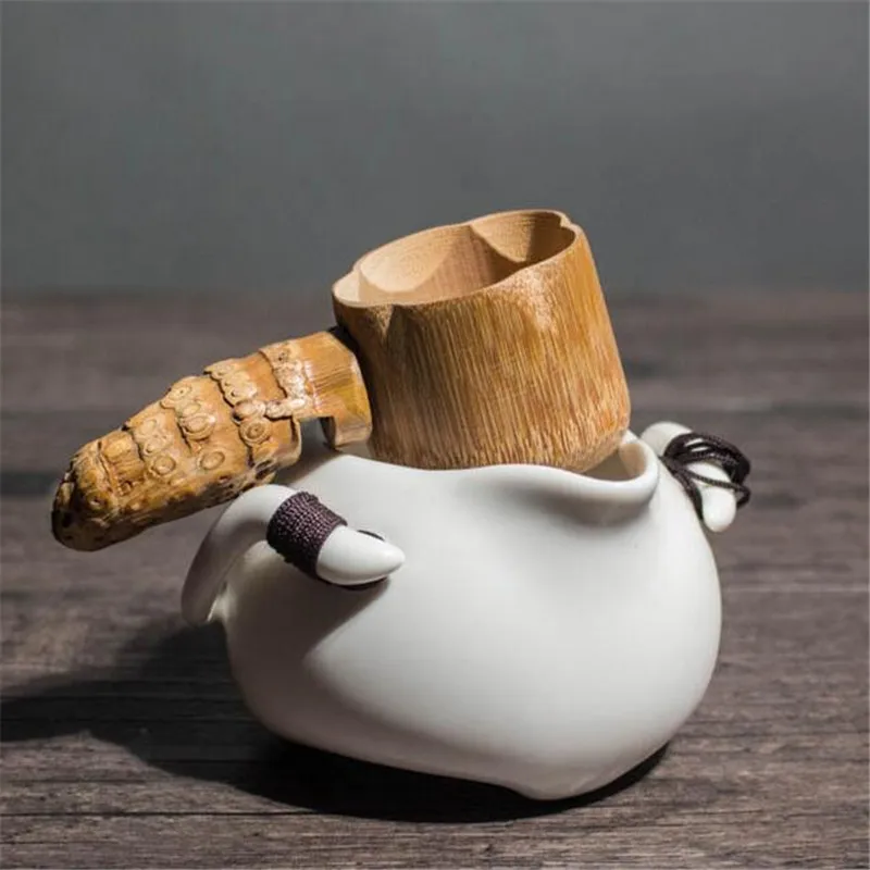 

Wooden Tea Strainers Bamboo Tea Filter Strainer with Handle Natural Bamboo Drinkware Teaware Tea Making Tools Accessories