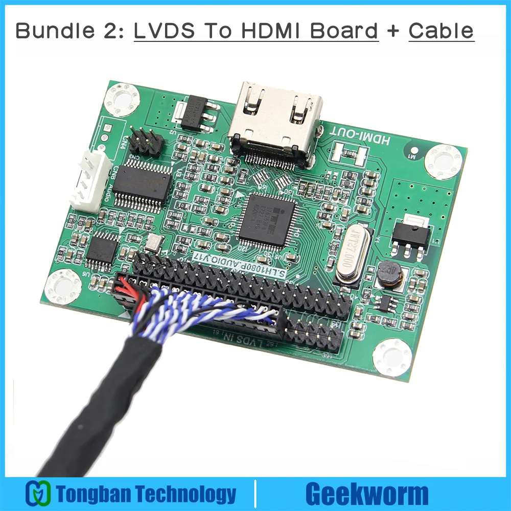 LVDS к HDMI адаптер плата конвертер совместим с разрешением 1080P - Комплект: Комплект 2