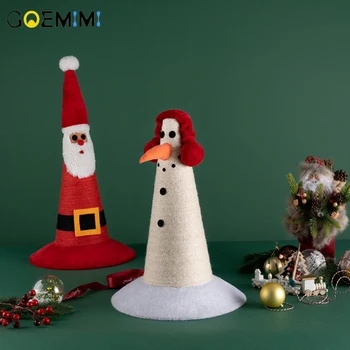 

Cat Scratcher Tree for Cats Scratching Post Christmas snowman Cat Climbing Frame Toy Scratch for Cats Furniture Pet Products