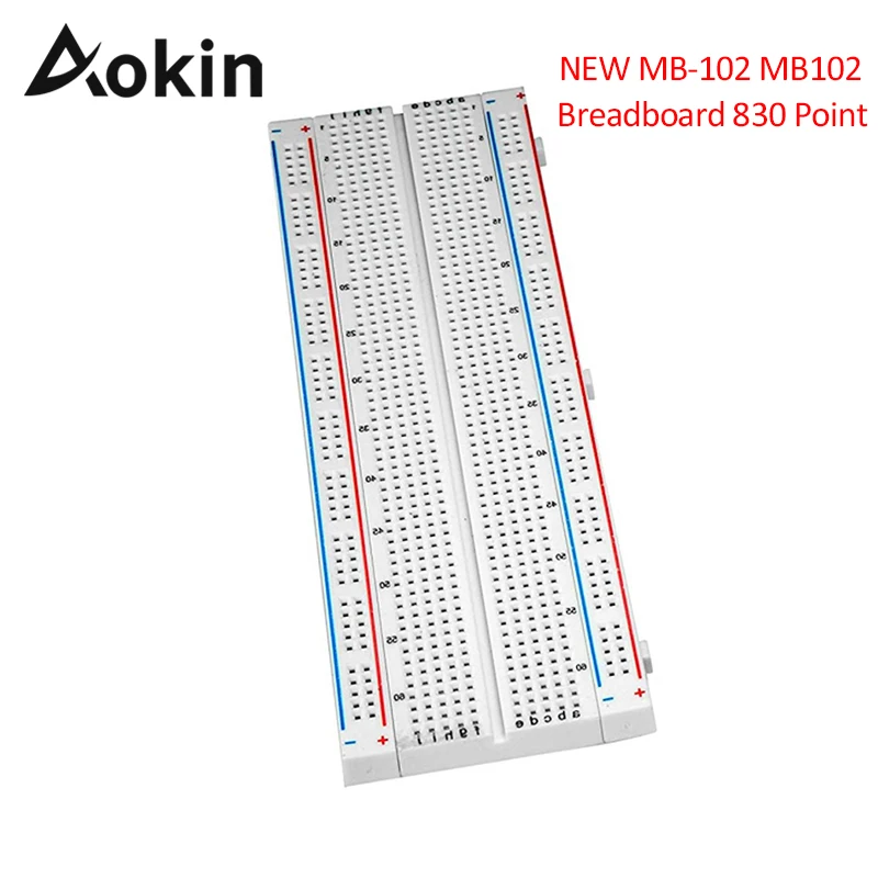 

New MB-102 MB102 Breadboard 830 Point Solderless PCB Bread Board MB102 Breadboard Power Module mb-102 830 Points 65 jumper wires
