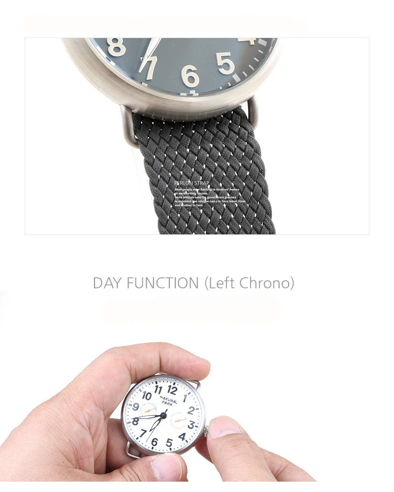 Мужские часы с натуральным парком, Топ бренд, роскошные мужские кварцевые часы, водонепроницаемые спортивные военные часы, мужские нейлоновые часы relogio masculino
