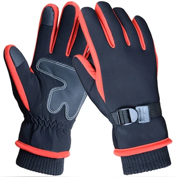 

Men Outdoor Sports Waterproof Ski Gloves Keep Warm Touch Screen Protective Winter Adjustable Accessories Insulated Cycling Adult