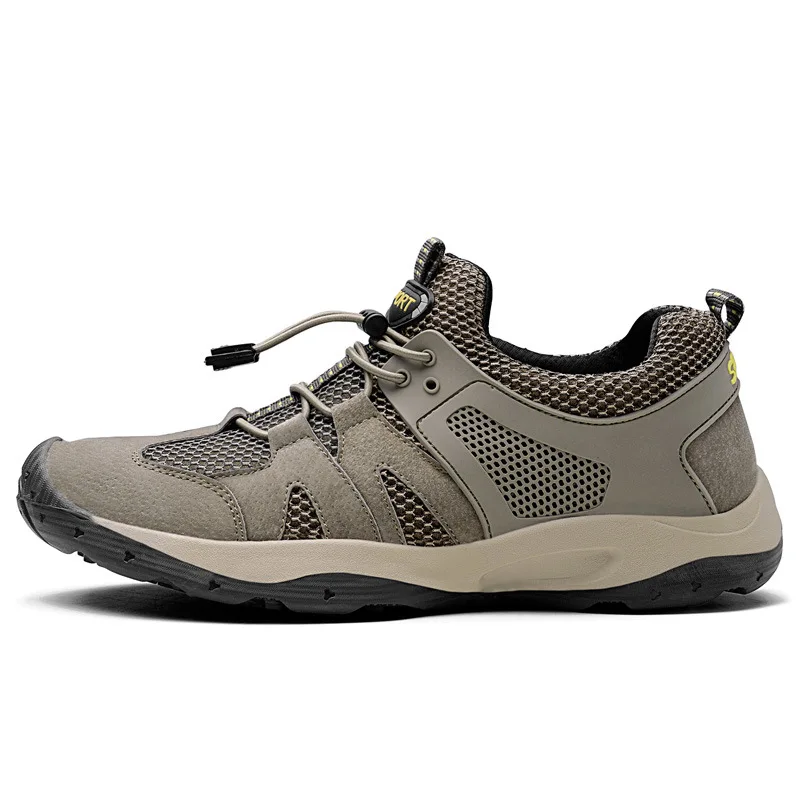 

Spring And Autumn Outdoor Climbing Boots Men Travel Thick Bottomed Soft-Sole MEN'S SHOES Anti-slip Wear-Resistant Waterproof Cas