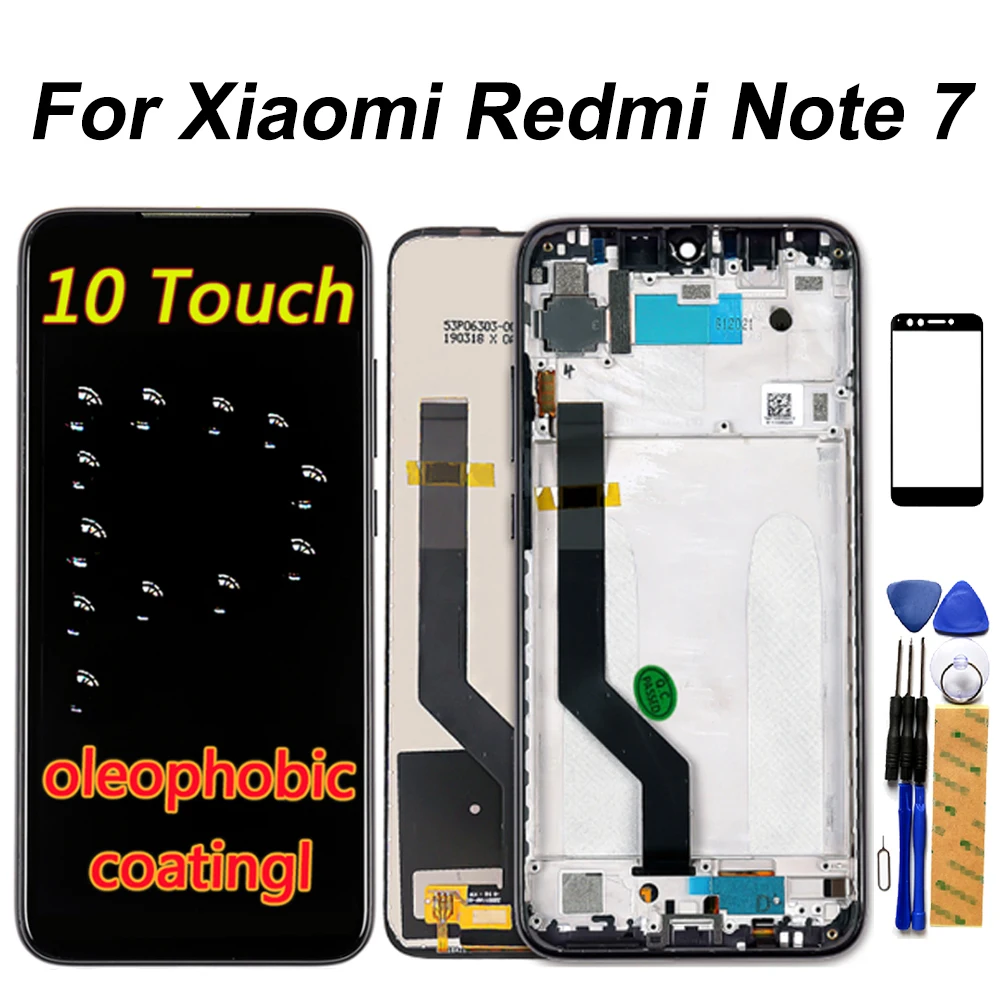 ЖК дисплей для Xiaomi Redmi Note 7 сенсорный экран с дигитайзером в сборе 10 точек касания