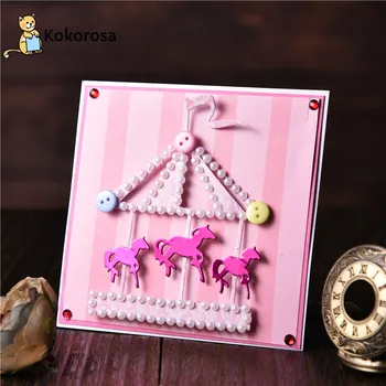 

Kokorosa Carousel Metal Cutting Dies for Scrapbooking DIY Photo Album Embossing Folder Stencil Paper Maker Decor Craft Dies