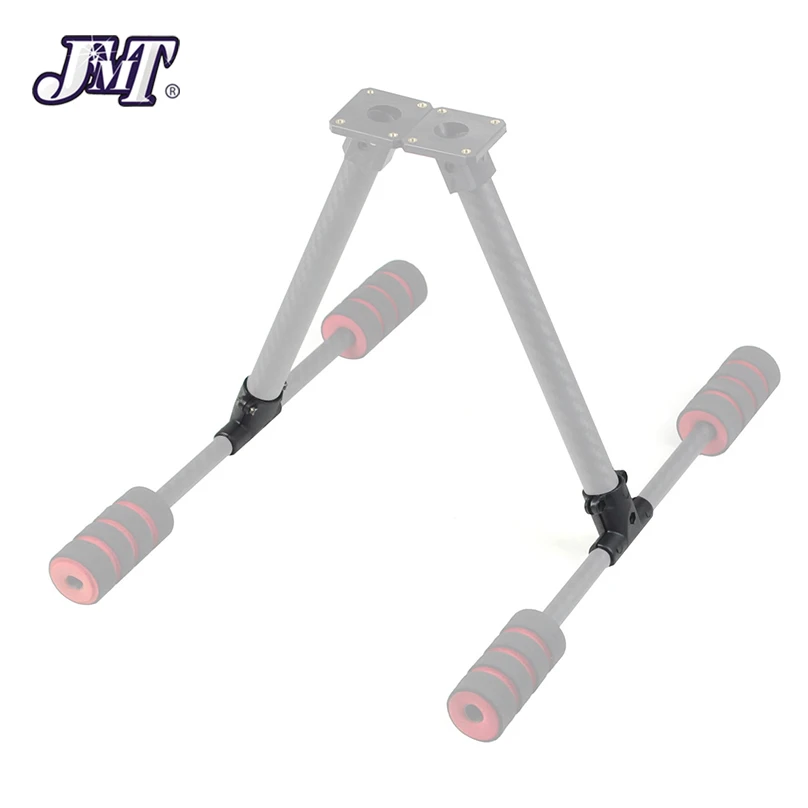 Deux connecteurs tube T 16mm-10mm pour train d'atterrissage drone S550 Y580, posés sur une surface blanche.