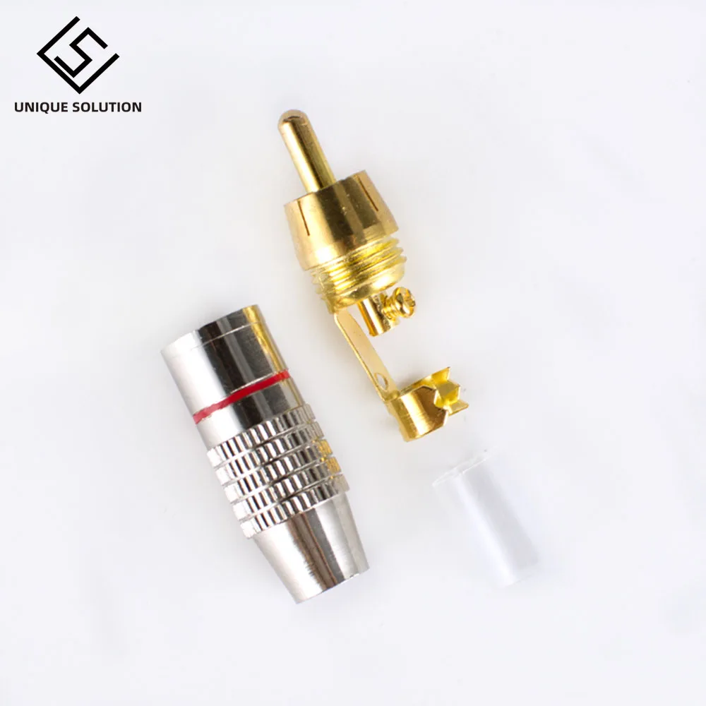 10pcs RCA Soldering Connector Audio Video Plug DIY RCA Speaker Adapter Plug Speaker Terminal Video Locking Cable rca Stecker (4)
