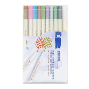 

10pcs Stationery Supply Drawing Tool For Calligraphy DIY Photo Album Brush Pen Set Multifunction Card Marking Gift Student