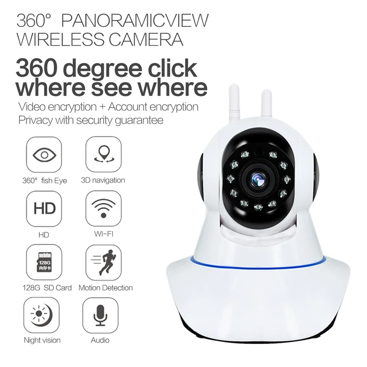 360� HD 1080P Smart Video Recorder Remotely Monitor Home Security Wifi IP Camera Night Vision mini Camcorders with microphone