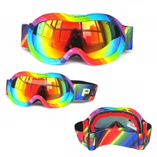 Дети поляризованные Лыжный Спорт Велоспорт очки для катания на сноуборде двойной Слои линзы анти-противотуманные лыжные очки для девочек спортивные солнцезащитные очки HD с маской для детей, W323