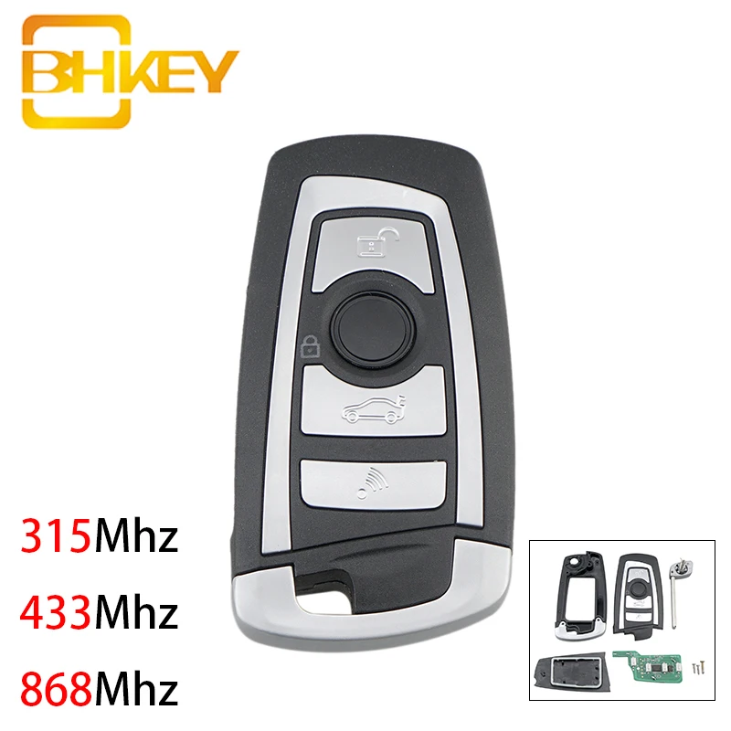 

BHKEY 4 Buttons Flip Floding Smart Car Key for BMW 1 3 5 6 Series X5 Car Remote Key Fob 315mhz 433mhz 868mhz CAS2 System