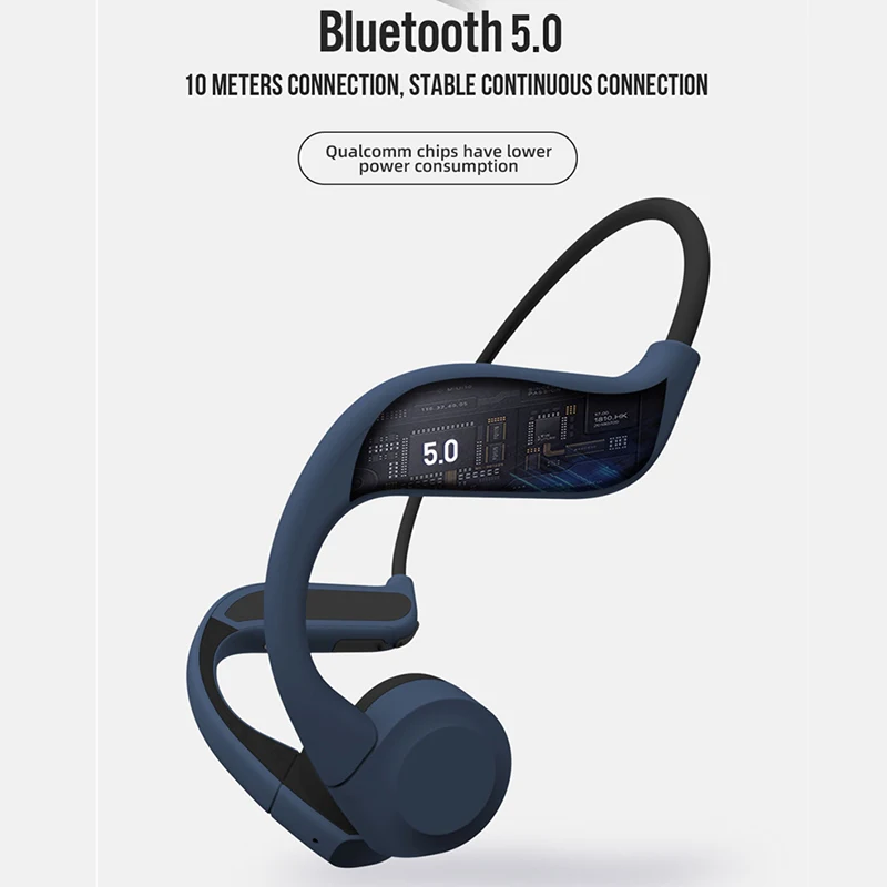 Высококачественная гарнитура с костной проводимостью Беспроводная Bluetooth 5,0 наушники спортивные IPX5 водонепроницаемые ушные крючки для спортивного телефона