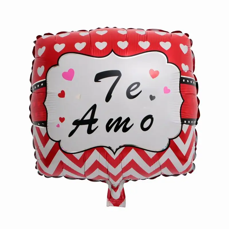 18 дюймов 10 шт сердце испанский I Love You воздушные шары надувные фольгированные шары Свадебные украшения День Святого Валентина гелиевый воздушный шар Globos - Цвет: 24
