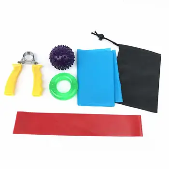 

6pcs/set Spring Finger Grip Resistance Bands Massage Ball O-shaped Grip Ring Workout Tool for Fitness Muscle Training
