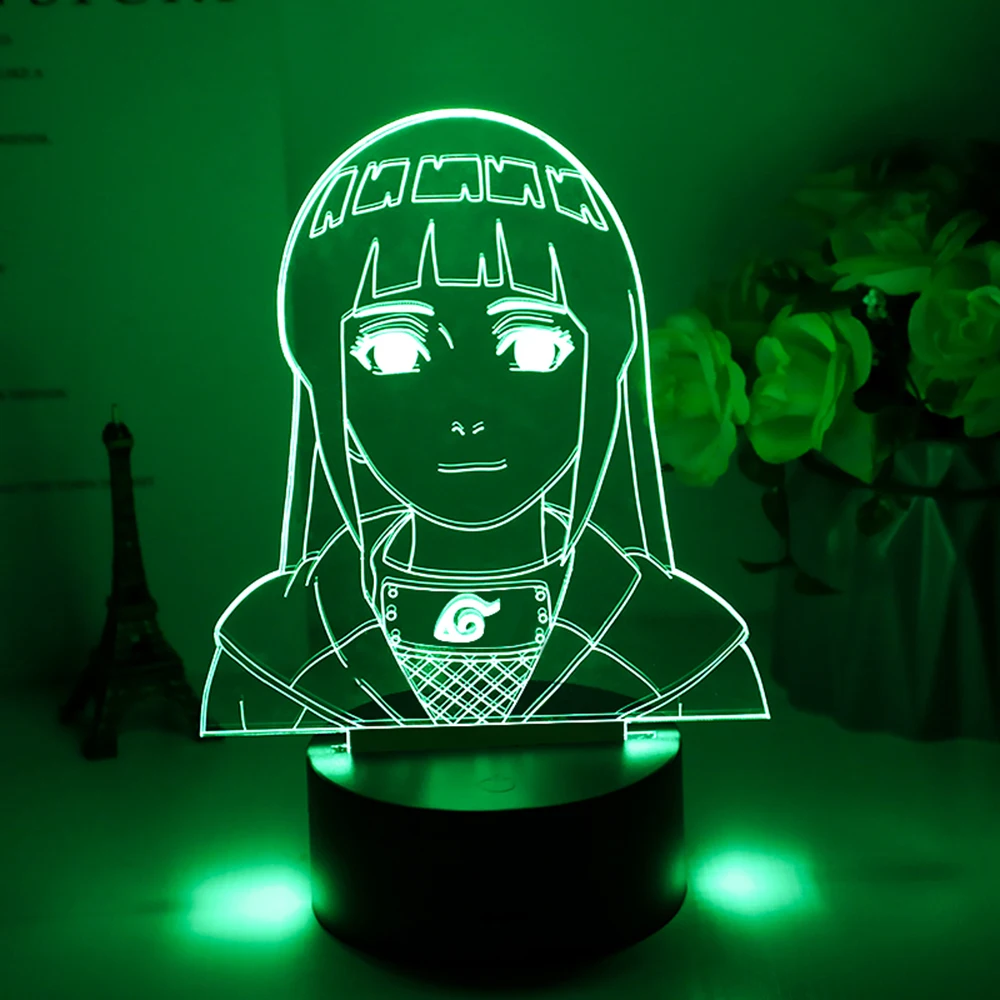 3d лампа Наруто Хината Хюга фигура ночник светильник для девочки спальни