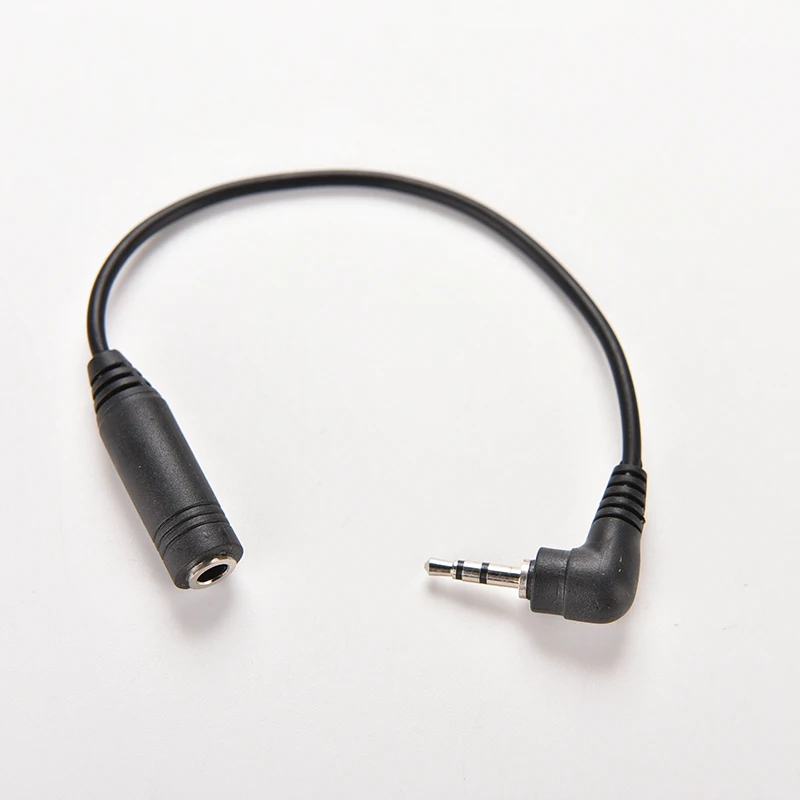 Spina maschio ad angolo retto da 2.5mm a Jack femmina da 3.5mm Stereo AUX Audio presa TRS adattatore di alimentazione cc cavo convertitore lunghezza 15.5cm 1 pz