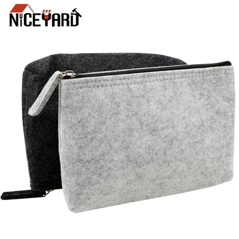 

NICEYARD Travel Gadget Organizer Bags Portable Power Bank Package Digital USB Cable Bag Home Storage Bag Felt Pouch