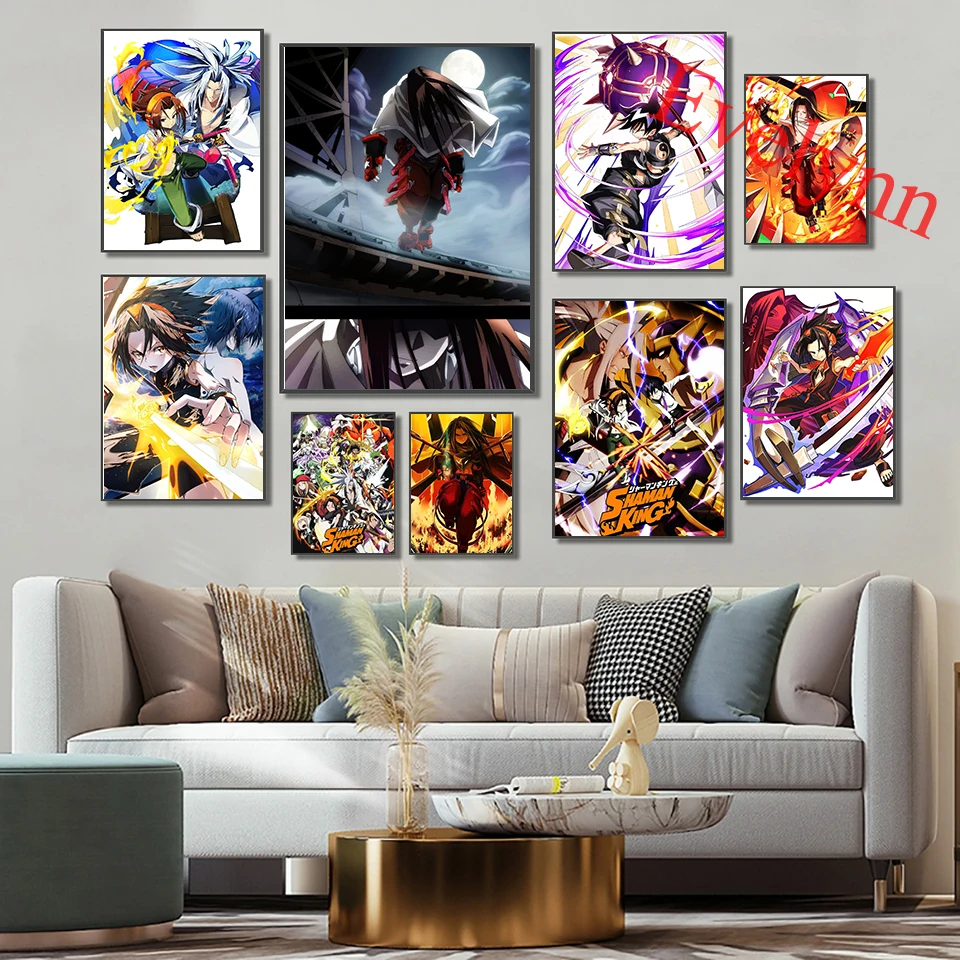 Shaman King Anime Poster Giapponese Cartoon Painting Modern Living Room Decor Canvas Wall Art Print Nordic Children Room Decor