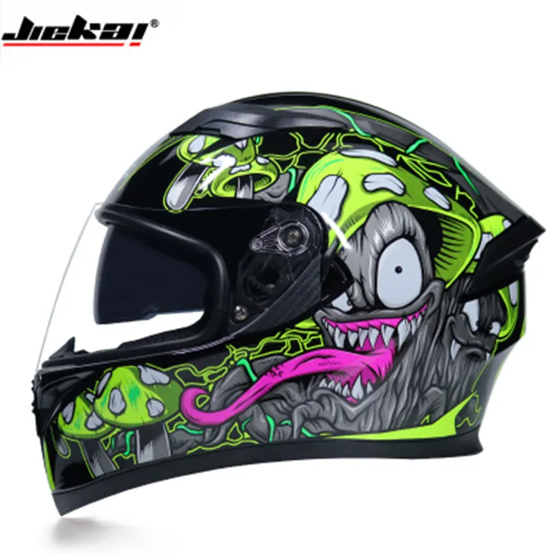 Capacete, мотоциклетный шлем Jiekai 316 с двойными линзами, мотоциклетный шлем для бега по пересеченной местности, полнолицевой шлем, шлем для мотокросса - Цвет: Design 17