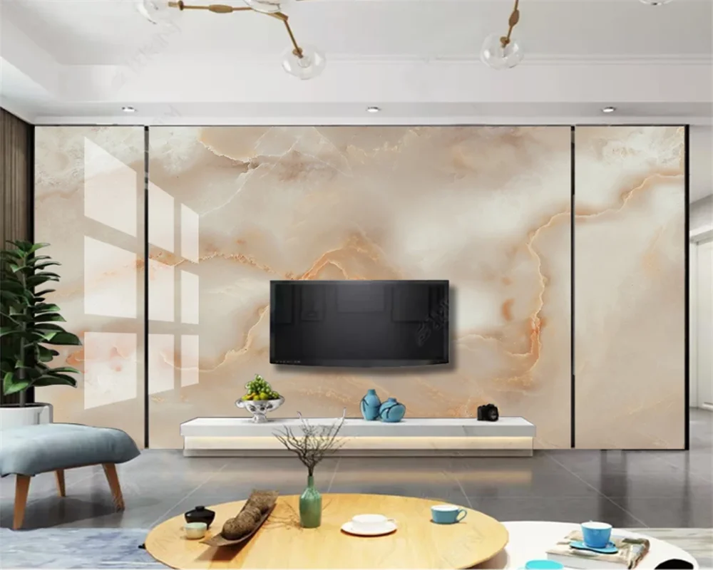 beibehang papel de parede Customized Modern Wallpaper New HD Jade Against Topaz Marble Background wall papers home decor | Обустройство