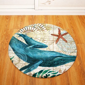 

Kid's Room Cartoon Door Carpet Mat Method Bucket Pattern Land Pad Crystal Down Round Children Pad Bathroom Non-slip Carpet