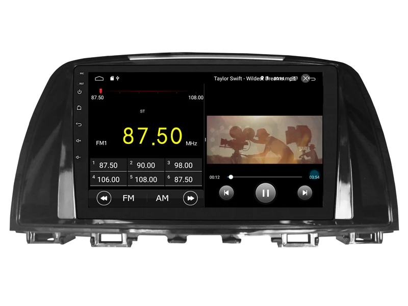 Автомобильный мультимедийный плеер 9 дюймов ips экран монитор gps магнитофон Bluetooth Android 9,0 для MAZDA 6 Авто Аудио
