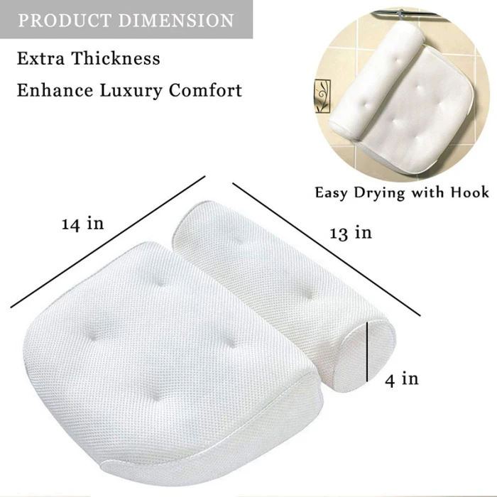 Подушка для ванны спа подушка для Ванны С нескользящими присосками мягкие удобные аксессуары для ванной BDF99