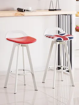 

Iron bar stool modern minimalist high stool bar chair lift bar stool home back stool Nordic bar chair