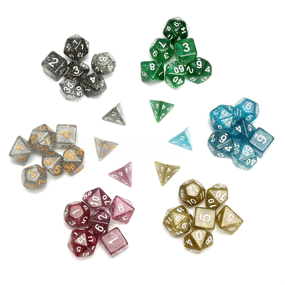 42 шт./компл. D4-D20 многогранные кости подземелья Драконы игры игрушки вечерние реквизит с сумкой