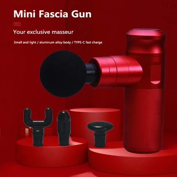 

Electric Massage Gun Deep Muscle Fascial Body Massager Gun Tissue Percussion Small Fitness Equipment Acid Relief Pain Relax