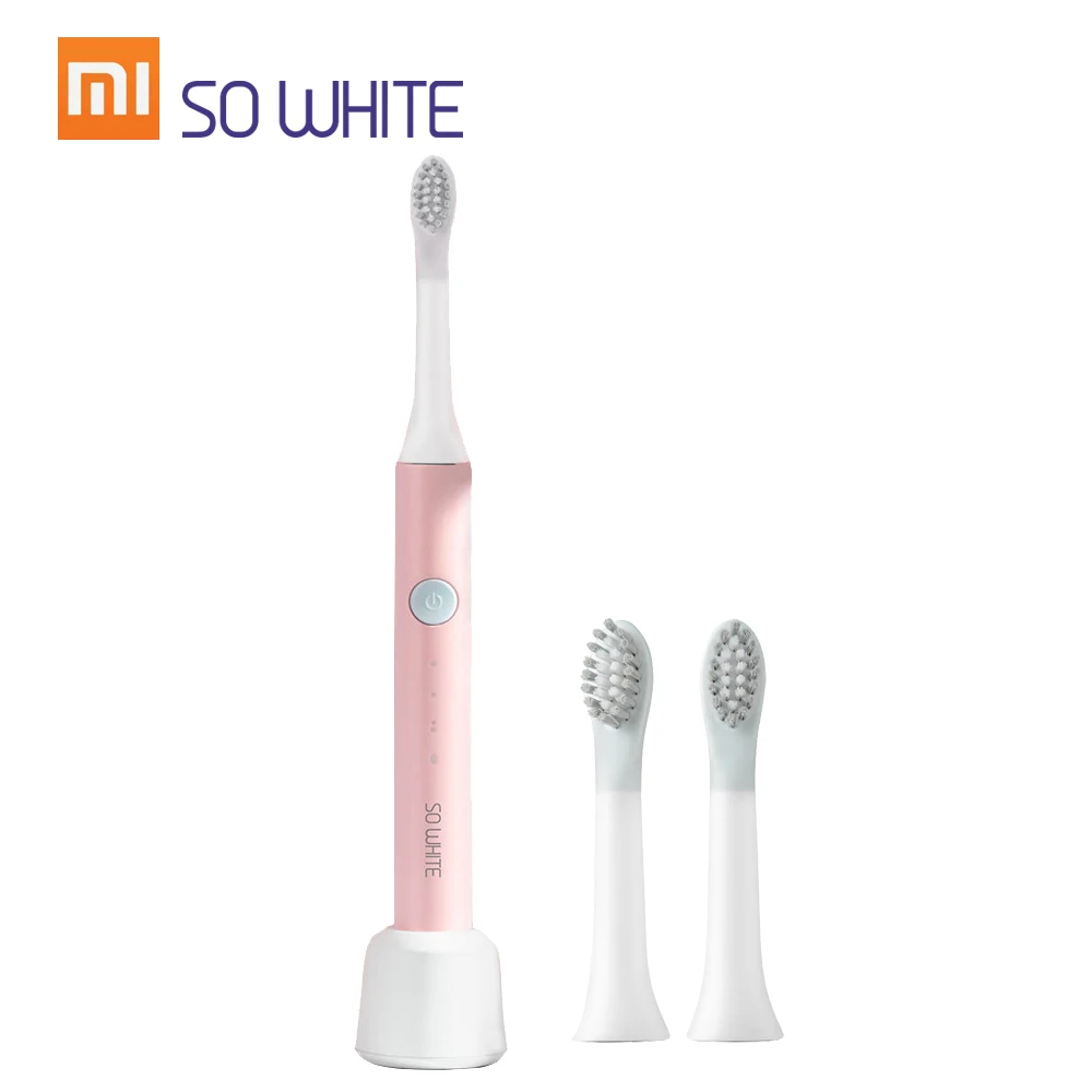 Pink add Brush Head Xiaomi SOOCAS SO WHITE(PINJING) электрическая зубная щетка звуковые волны щетка ультразвуковая отбеливающая Водонепроницаемая беспроводная USB перезаряжаемая - Комплект: Pink add Brush Head