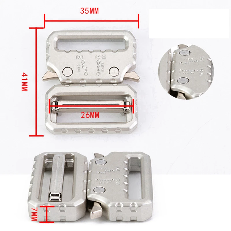 25mm 38mm Taktische Gürtelschnalle Schnellverschluss Metall-Verschluss für Gürtel Gurtband Taschengurte Herren Ersatz-Gürtelschnalle – Detail 8