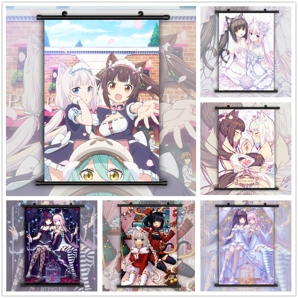 Nekopara Chocola Vanilla Anime manga wall Poster Scroll | Дом и сад