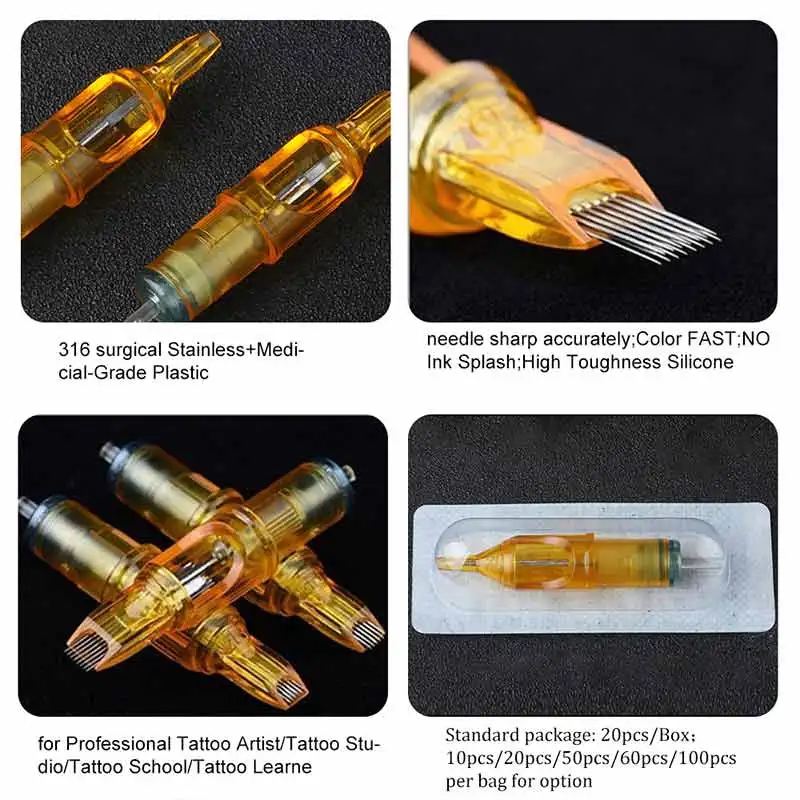 10 шт. иглы для картриджа татуировки 3RL/5RL/7RL/9RL/5M1/7M1/9M1/5RS/7RS/9RS микроблейдинга