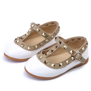 Summers Fashion Girls Brand For Baby Shoes Stud Single Shoes Children Nude Sandal Toddler Princess Flats Party Dance Shoe 2