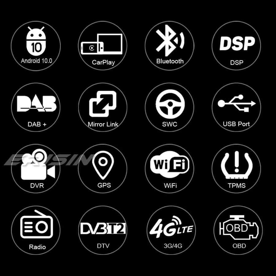 Erisin 4287 8 &quotDAB + Android 10 0 автомобильный Стерео Авторадио Canbus DSP 4G OBD Wifi CarPlay для Mercedes Benz