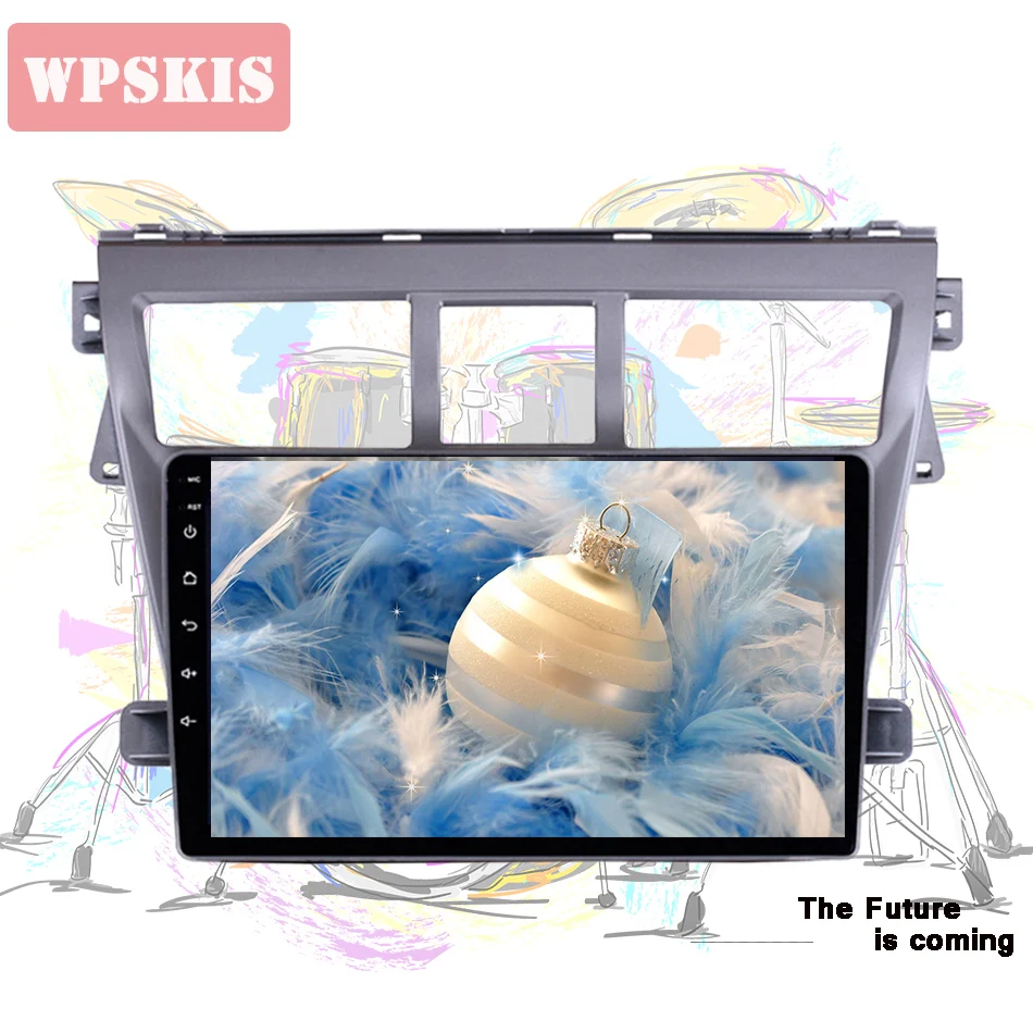 

Wpskis Android 9.1 car dvd player for Toyota vios yaris 2007 2008 2009 2010 2013 2 din 1024*600 gps navigation wifi 4G network