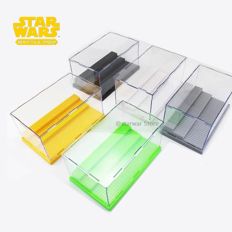 

Acrylic Plastic Action Figures legoing Princess Starwars Avengers Display Case Box Dustproof Display Box Loz Building Block Bricks Toys