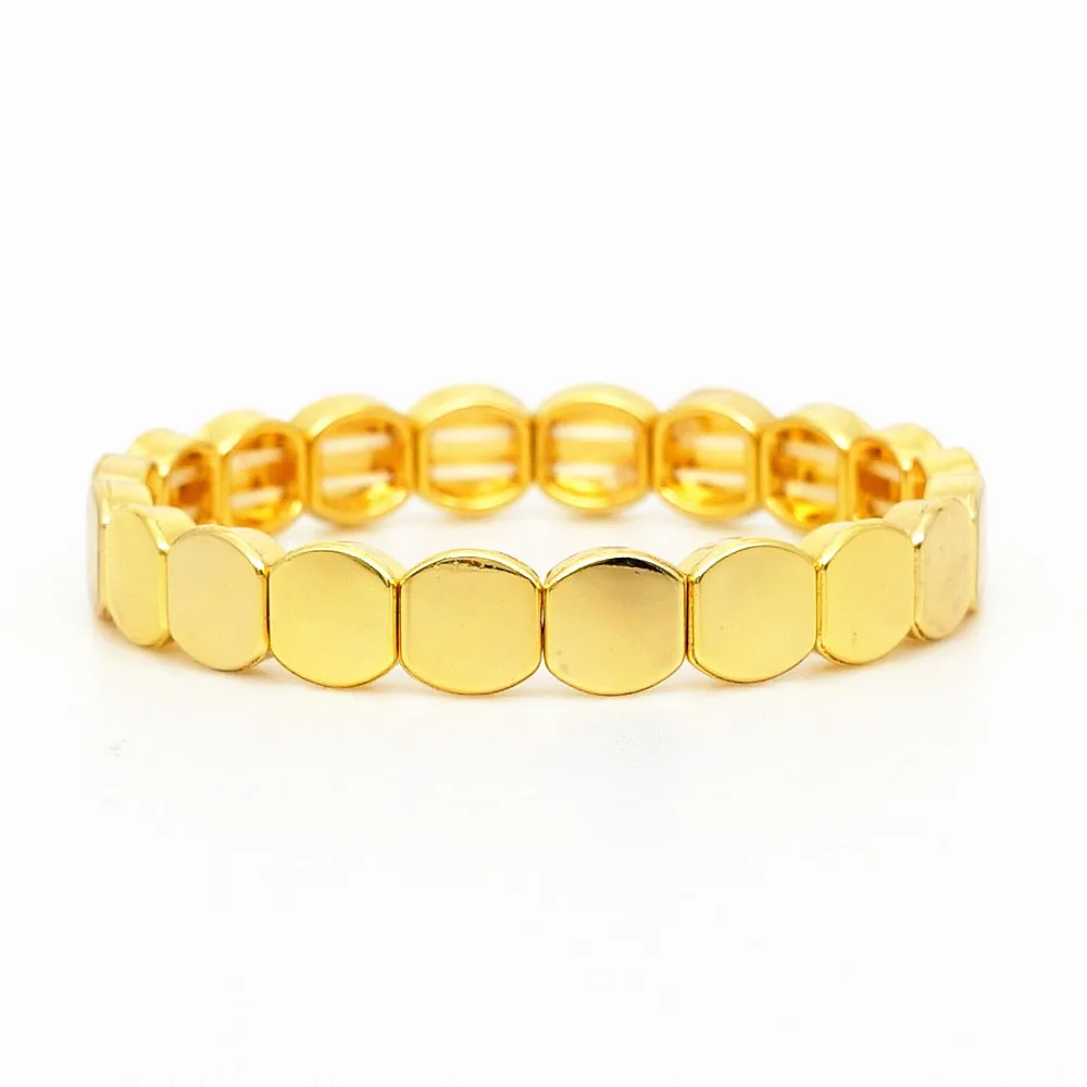 

Shinus Gold Bracelets Women Stacking Bangles Men Enamel Tile Bracelet Summer Beach Fashion Jewelry Pulseiras Bijoux Handmade Diy