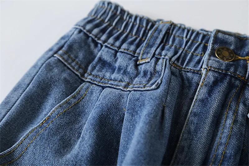 OMIKRON Plus Size Women High Waist Boyfriend Jeans for Women Mom Jeans Dropshipping New Cotton Blue Denim Pant Harem Pants