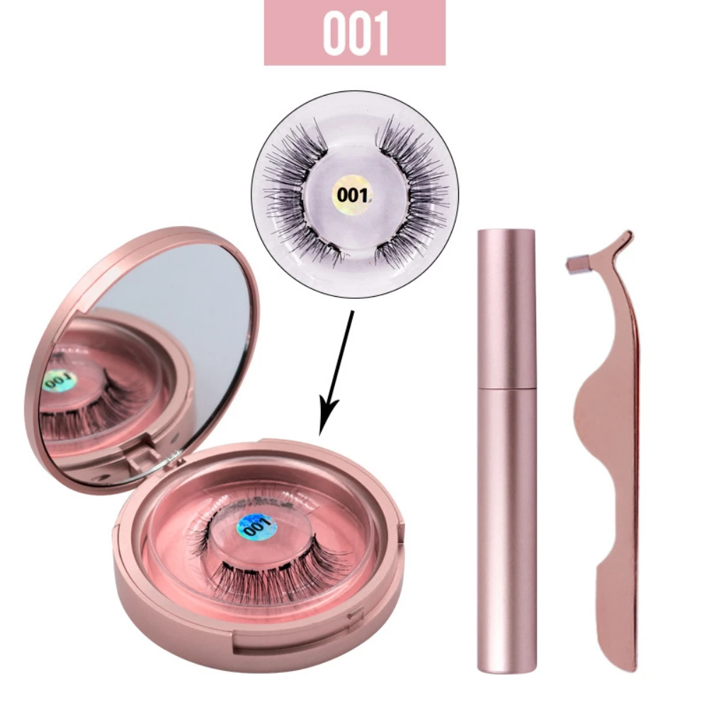 Магнитный жидкая подводка для глаз Eyeashes комплект Водонепроницаемый, Длительное Действие, подводка для глаз, накладные ресницы, глаза Make Up Наборы - Цвет: A1
