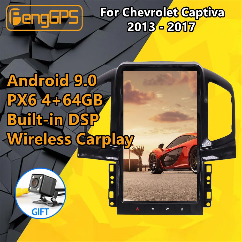 Автомагнитола для Chevrolet Captiva мультимедийный стерео проигрыватель Android 2013 2017 PX6 tesla