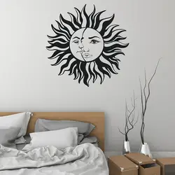 Sun Moon Наклейка на стену Crescent спальня домашний декоративный виниловый креативные настенные наклейки на лицо настенная Съемная Солнечная