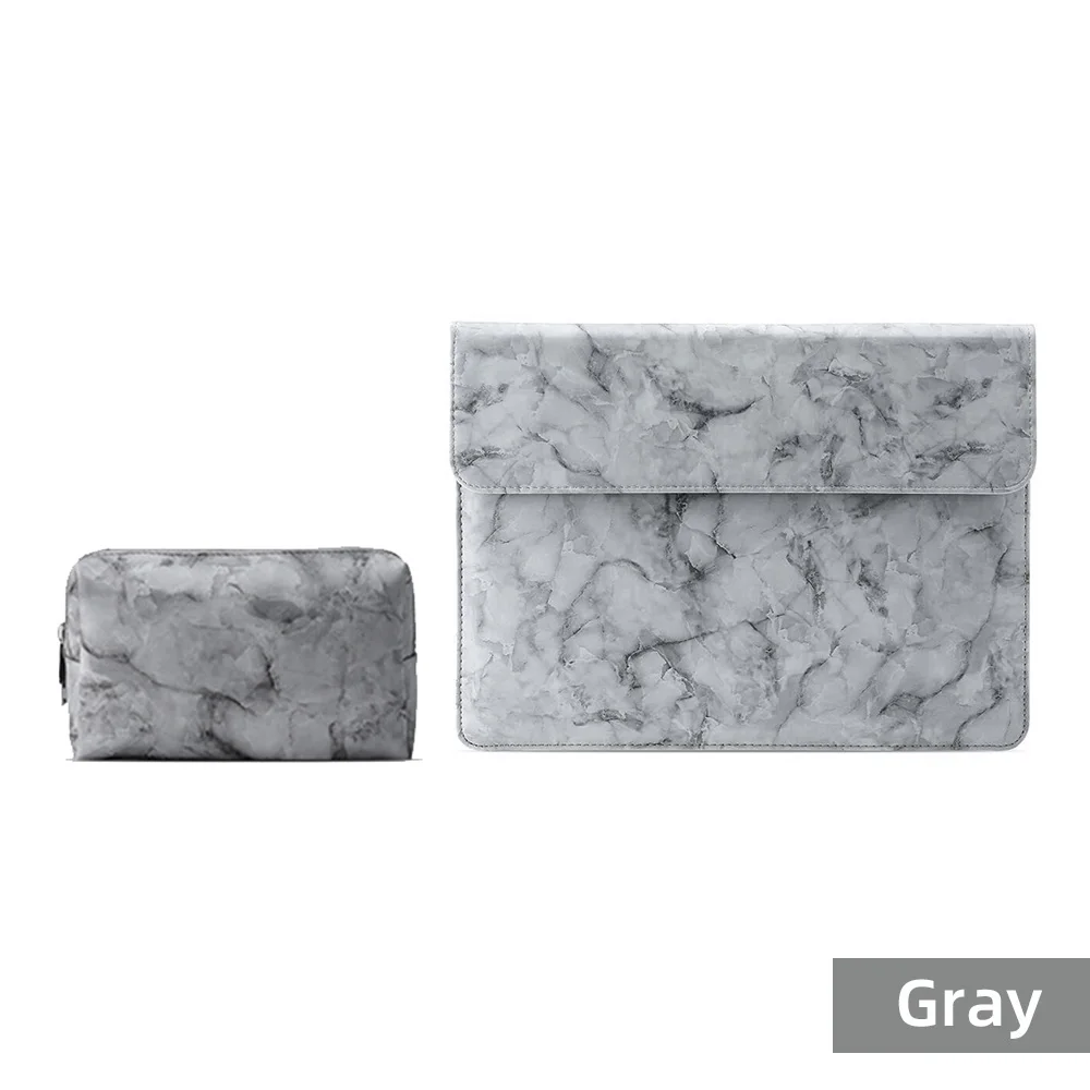 Gray Marble Bag Тонкая сумка для лэптопа для Macbook 12 Pro 15 Air 13 ноутбук рукав Планшет 11 13,3 15,4 кожа для ASUS чехол водостойкий нескользящий - Цвет: Gray Marble Bag