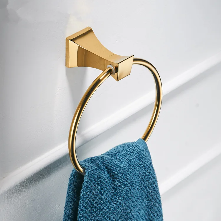FREE SHIPPING GOLD Square design towel ring | Обустройство дома