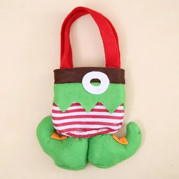 

Cute Christmas Candy Bags Santa Claus Pant Elf Gift Bag Children Treat Bags Christmas Party Decoration Supplies