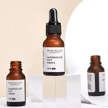 

15ml Lactobionic Acid Essence Serum Solution Shrinks Pores And Relieves Closed Face Essence Fruit Acid Skin Renewal Essence