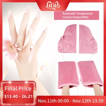 

Electrict Nail Paraffin Waxing Heated Hands Feet Mitts Infrared Therapy SPA Skin Care Heated Wax Mittens Nail Art Manicure Tools