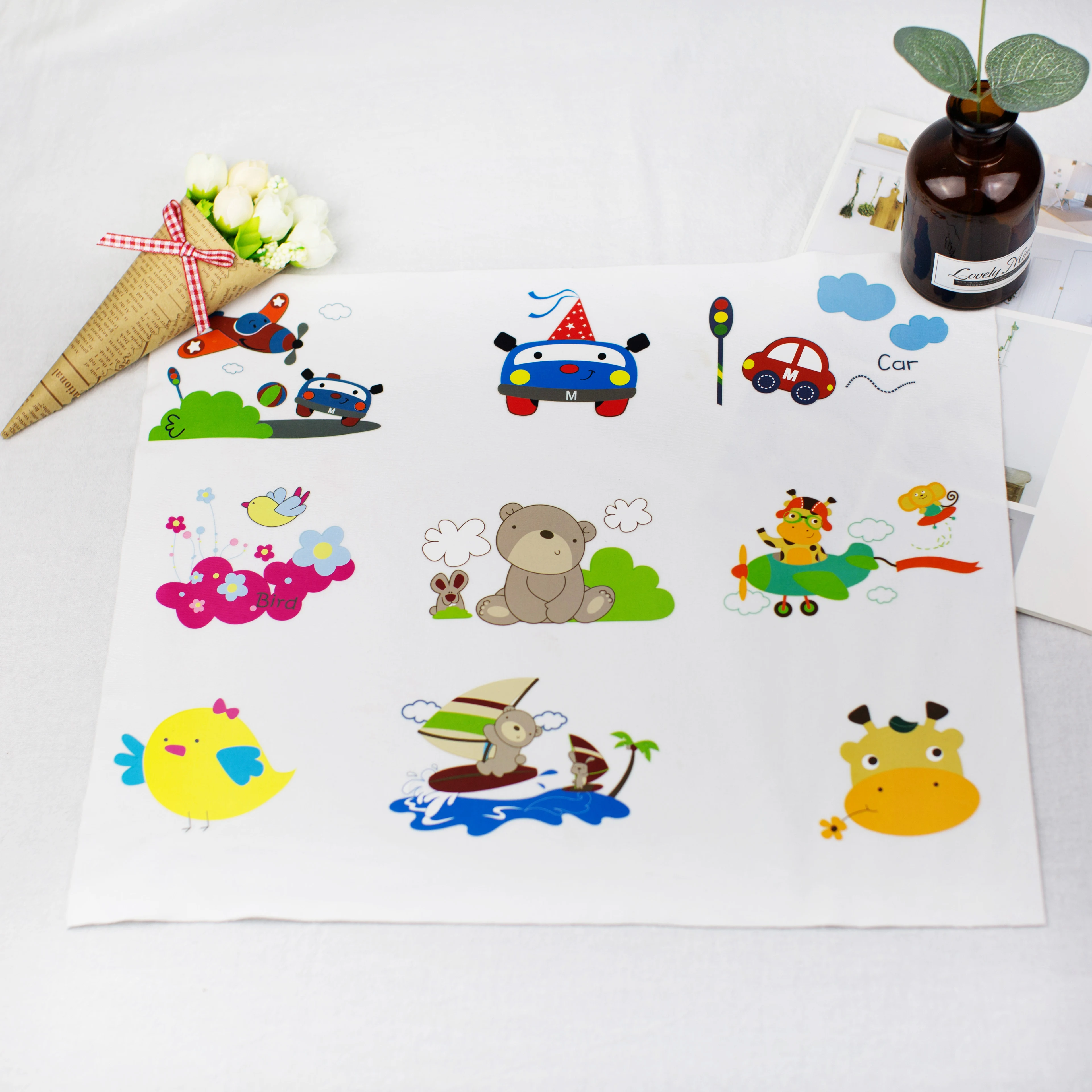 

Cartoon chick patternHeat transfer Iron on Transfer Stickers on Clothes DIY Heat Appliques Washable Thermo StickersT11
